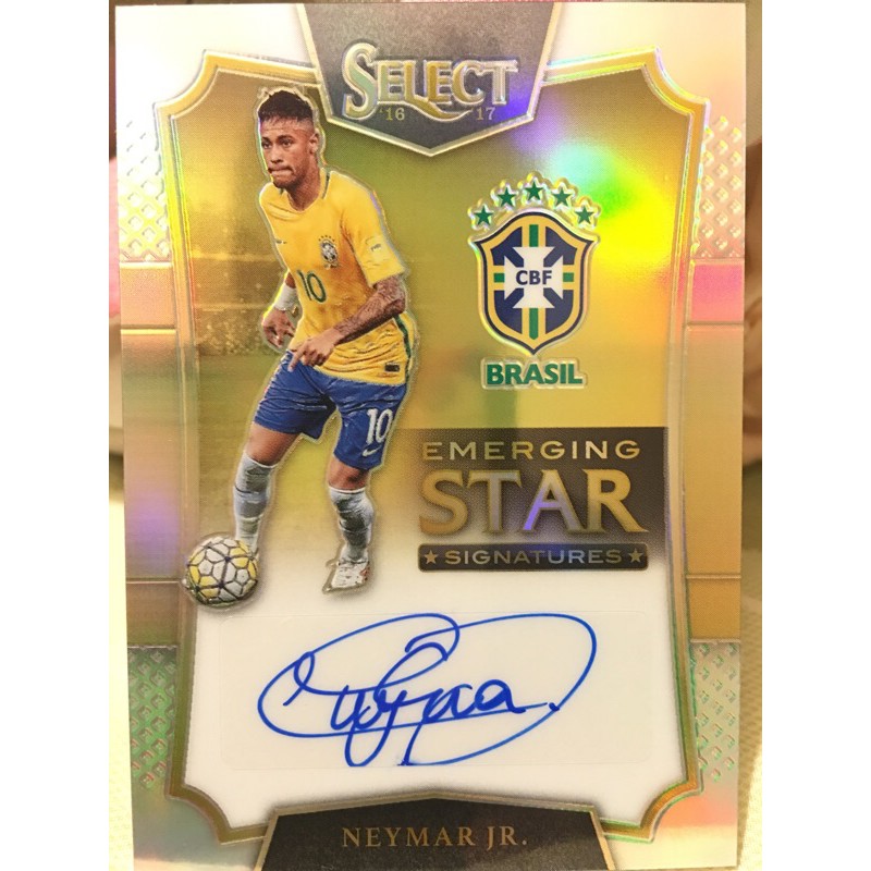 2016-17 Panini Select Neymar 內馬爾限量40張親筆簽名卡金屬亮面卡