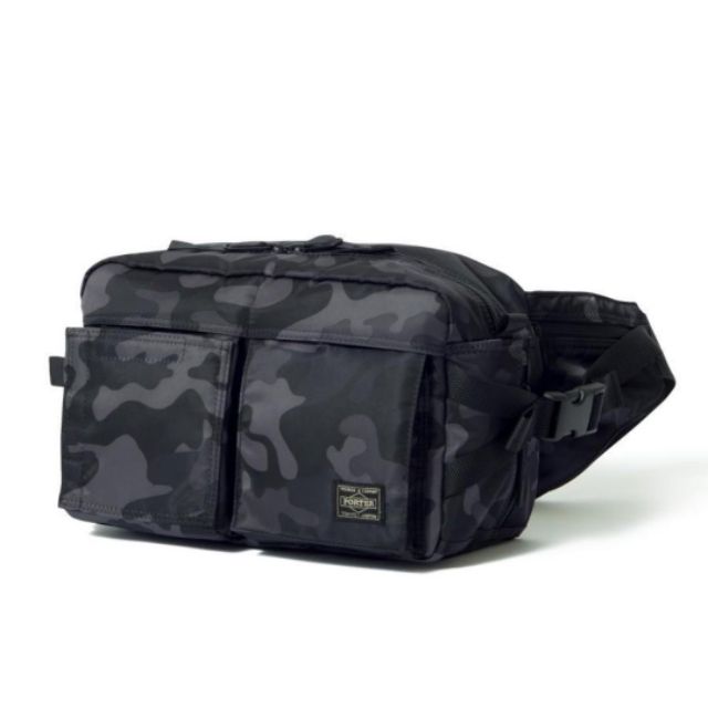 日本吉田Head Porter Jungle Waist Bag 黑色迷彩腰包全新100%正品