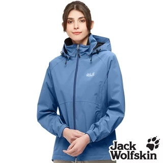 【Jack wolfskin 飛狼】女 輕量 Air Wolf 防風防水透氣外套 單件式 『蔚藍』
