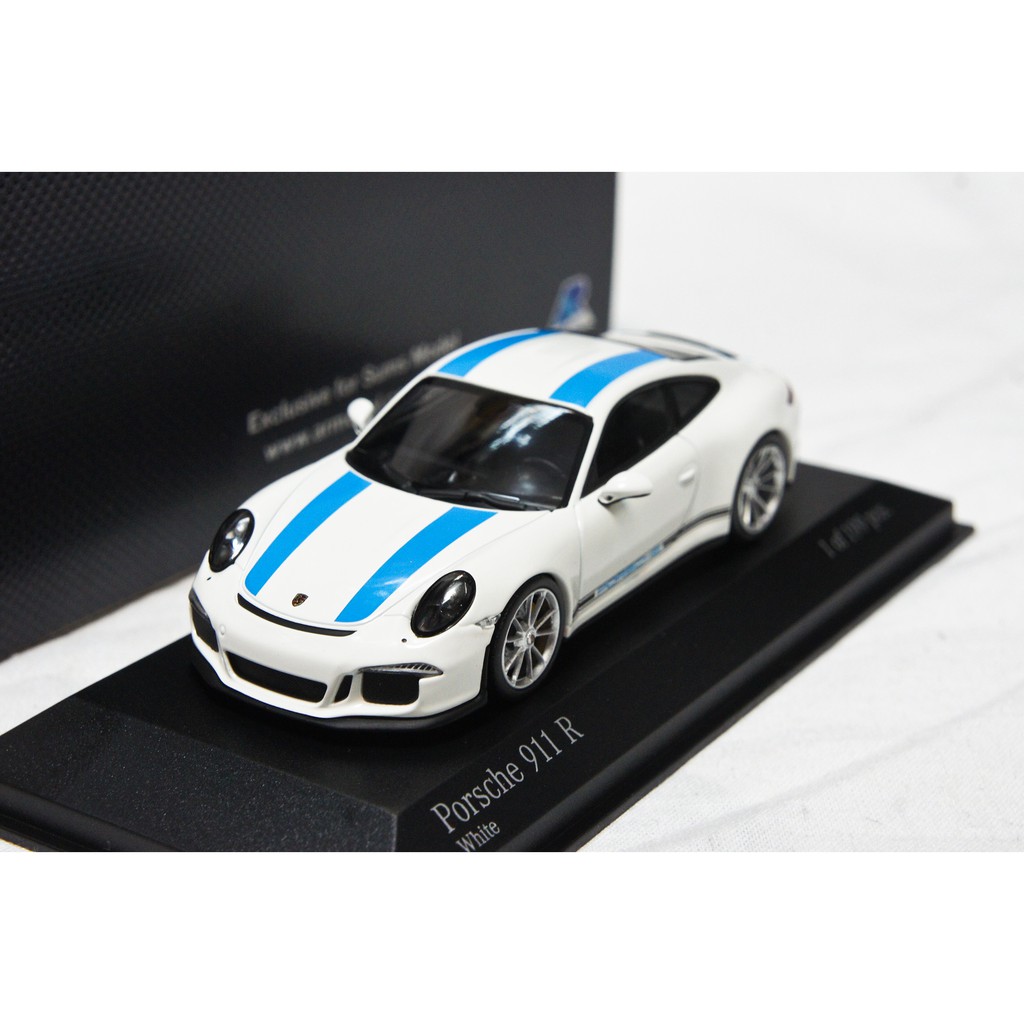 絕版現貨】1:43 Minichamps Porsche 911 R 991 2016 藍白/綠白※限量