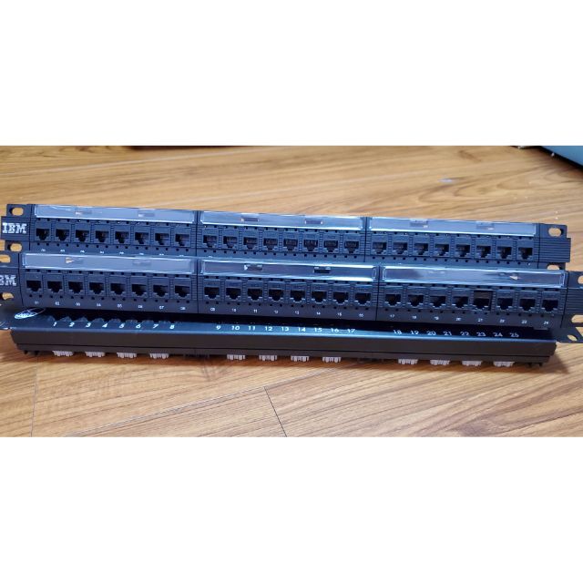 IBM CAT.6 24port 1U patch panel 網路配線架 理線架 跳線面板 | 蝦皮購物
