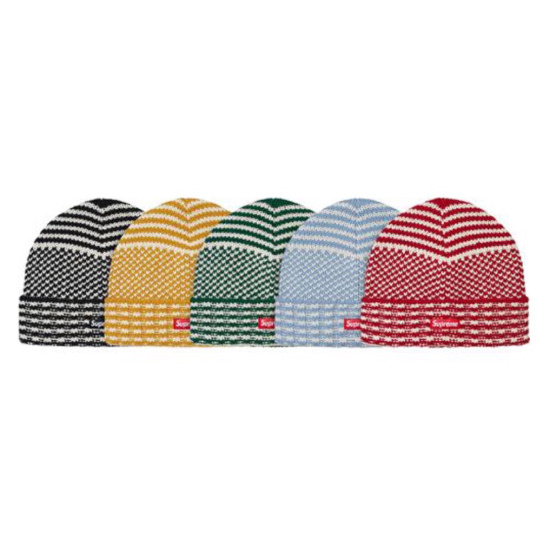 全新現貨17 Supreme Wool Jacquard Beanie | 蝦皮購物