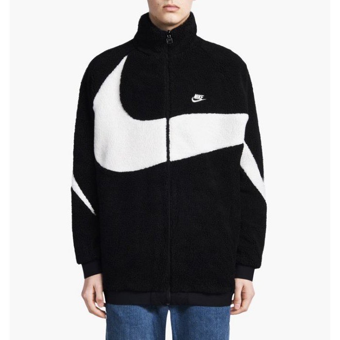 NIKE REVERSIBLE BIG SWOOSH FULLZIP JACKET (黑 / 白) AJ2701-010