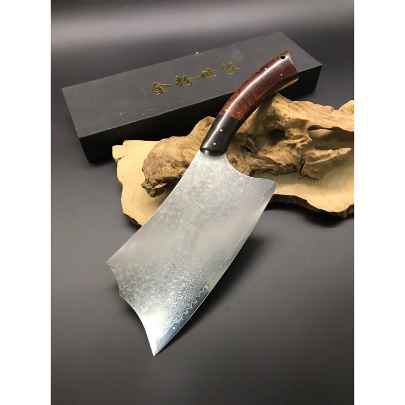 職匠 73層大馬士革 文武刀 切剁多用刀 VG10鋼芯 不銹 一體式龍骨 刃長19cm | 蝦皮購物