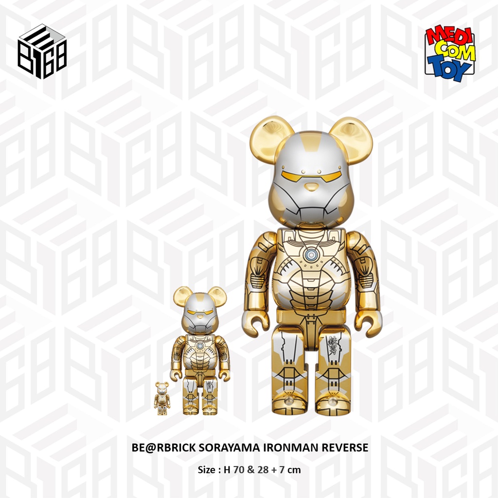 B168預購] BE@RBRICK SORAYAMA IRONMAN REVERSE 空山基鋼鐵人2代| 蝦皮購物