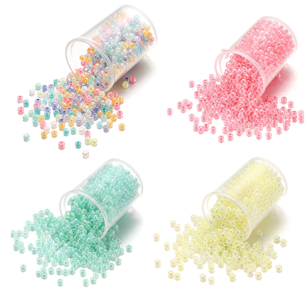 1800 顆 2mm 彩色捷克玻璃珠 松野珠 亚克力串珠 幸运珠子散珠 DIY 手作珠宝材料 | 蝦皮購物
