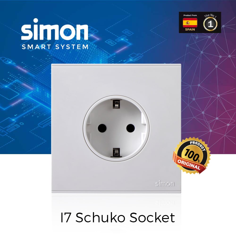 Socket Simon i7 系列 Schuko 插座模塊白色 | 蝦皮購物