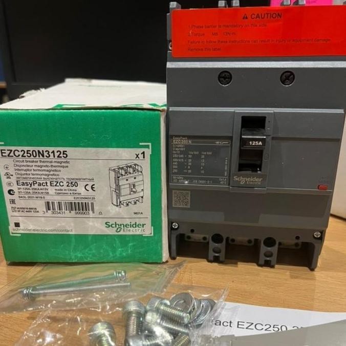 MCCB EZC250N 3p 125A 25kA EZC250N 3極125A 415VAC 125A | 蝦皮購物