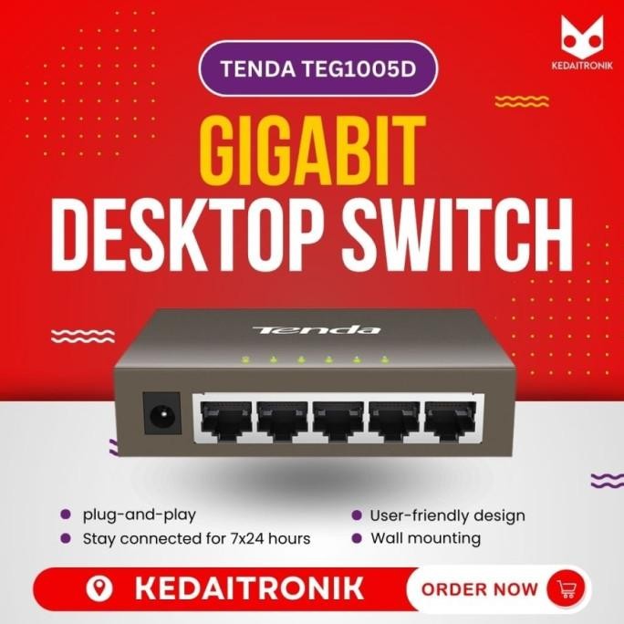 TENDA 免費送貨 TEG-1005D 帳篷千兆集線器交換機 5 端口 TEG 1005 Iron Dlink Tpl | 蝦皮購物