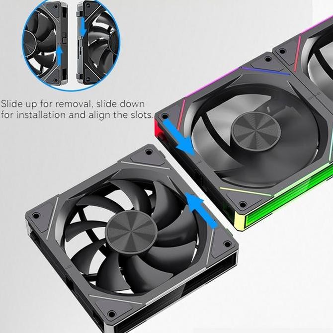 TEUCER JM5 電腦機箱風扇 12cm ARGB 無線模塊化風扇套件 4Pin PWM 靜音散熱風扇兼容水冷散熱器 | 蝦皮購物