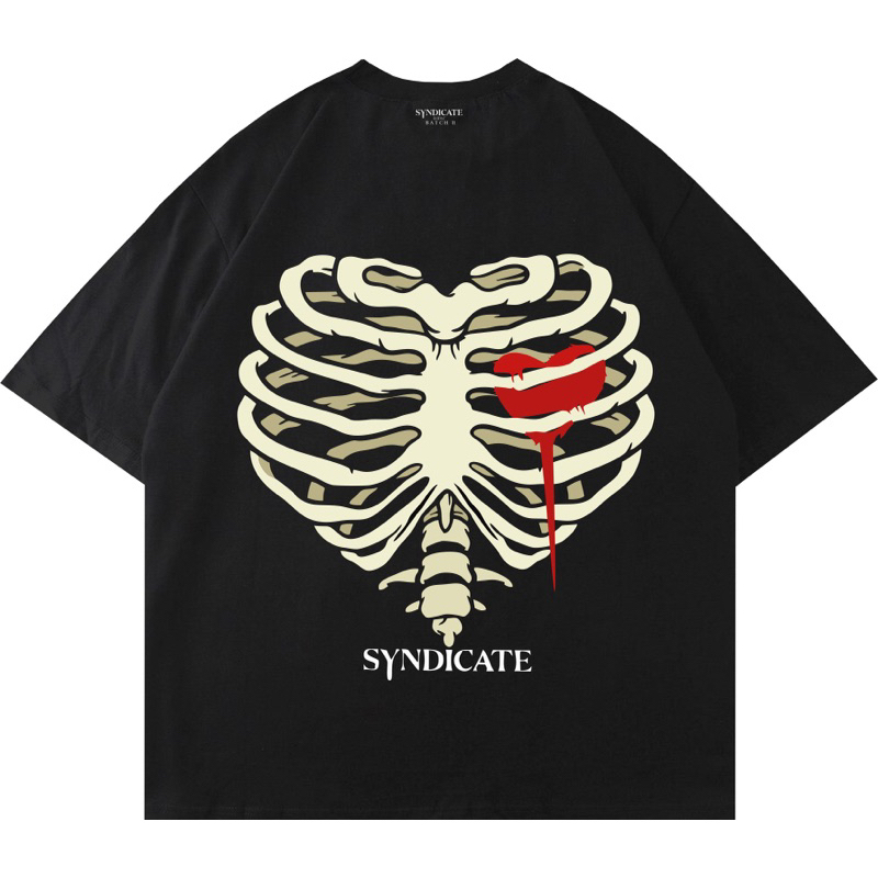 Syndicatesroom T 恤黑色效果絲網印刷 Sharp Heart Batch ll 卷 lll | 蝦皮購物