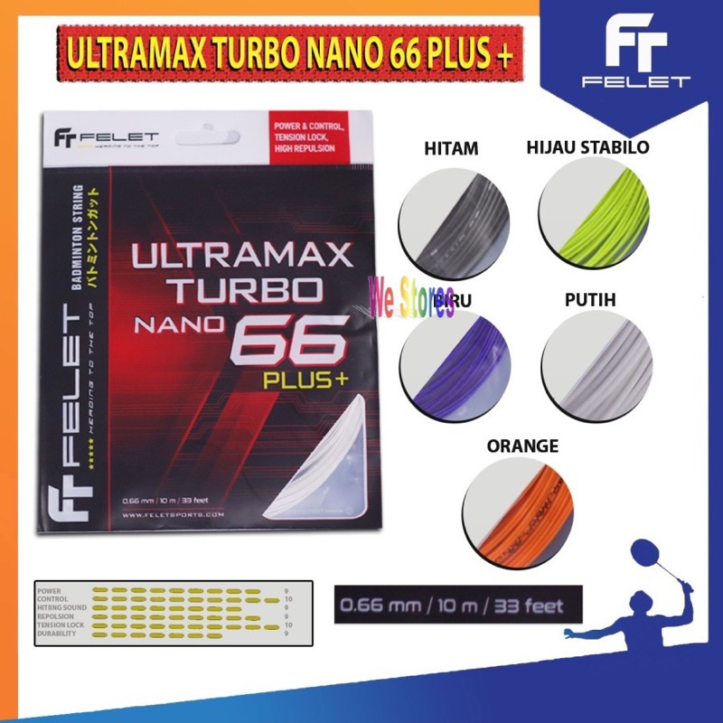 FELET ULTRAMAX TURBO 66 納米羽毛球拍線 | 蝦皮購物
