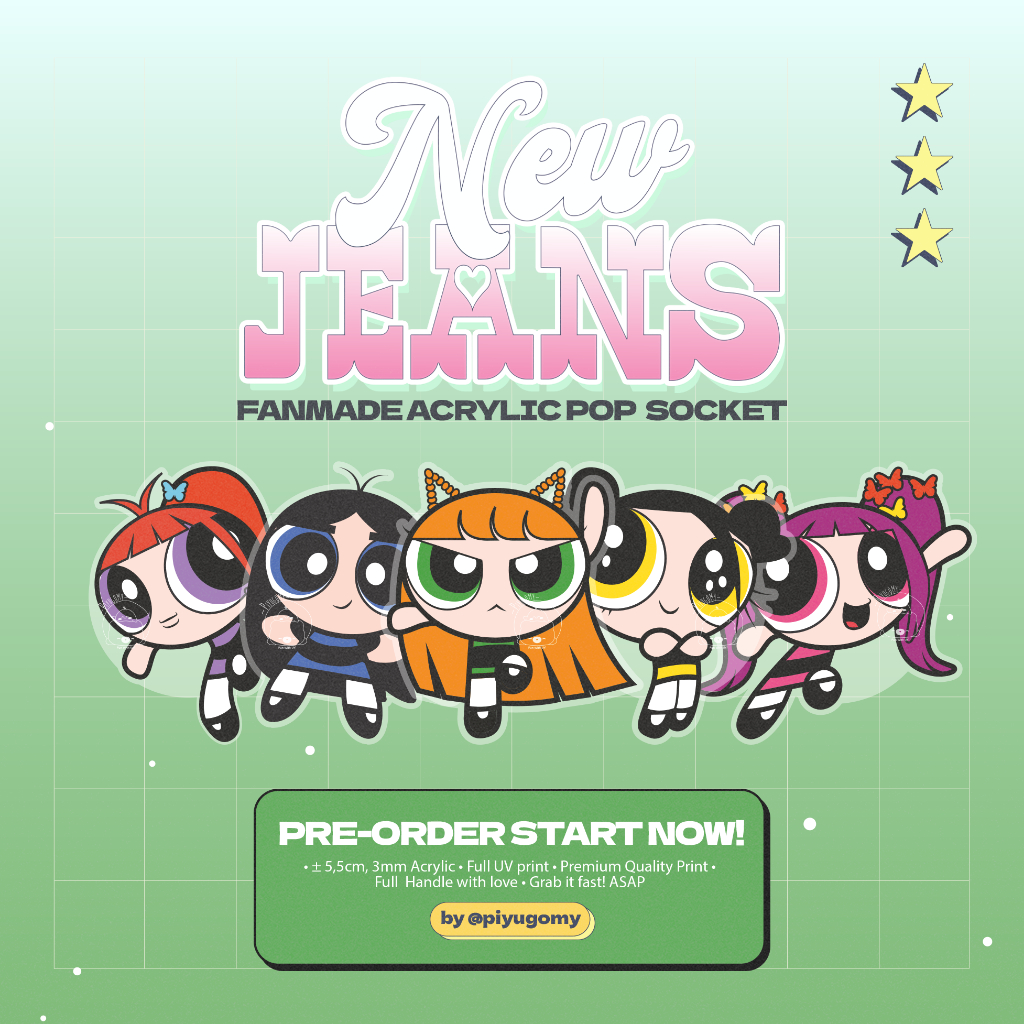Newjeans Merch Popsocket/Griptok 亞克力飛天小女警 蝦皮購物