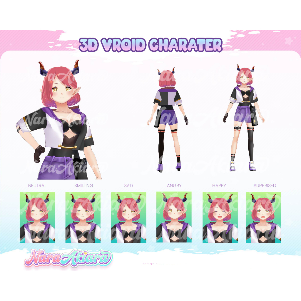 Stream 獨家 3D Vroid 角色風格即用型 Vroid 模型用於流媒體 3D Vtuber 角色質量 Vroi | 蝦皮購物