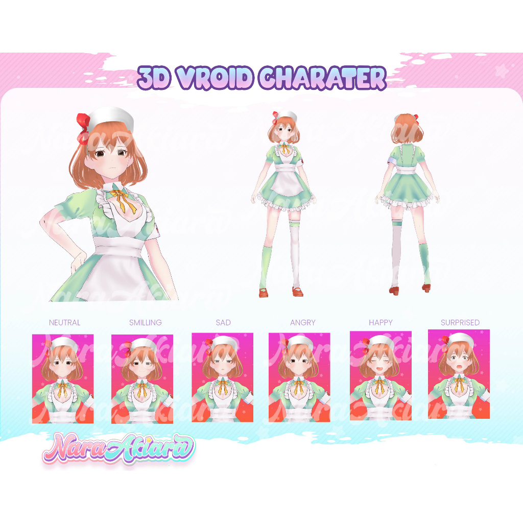 Aspiring VTubers 3D Vroid 模型的最佳選擇即用型 Vroid 模型下載字符 Vroid 角色包 | 蝦皮購物