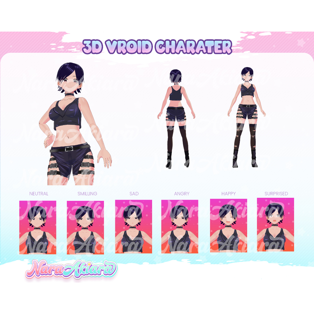 3d Vroid Character Service 準備用於動畫和 3D Model Games 專業 3D Char | 蝦皮購物