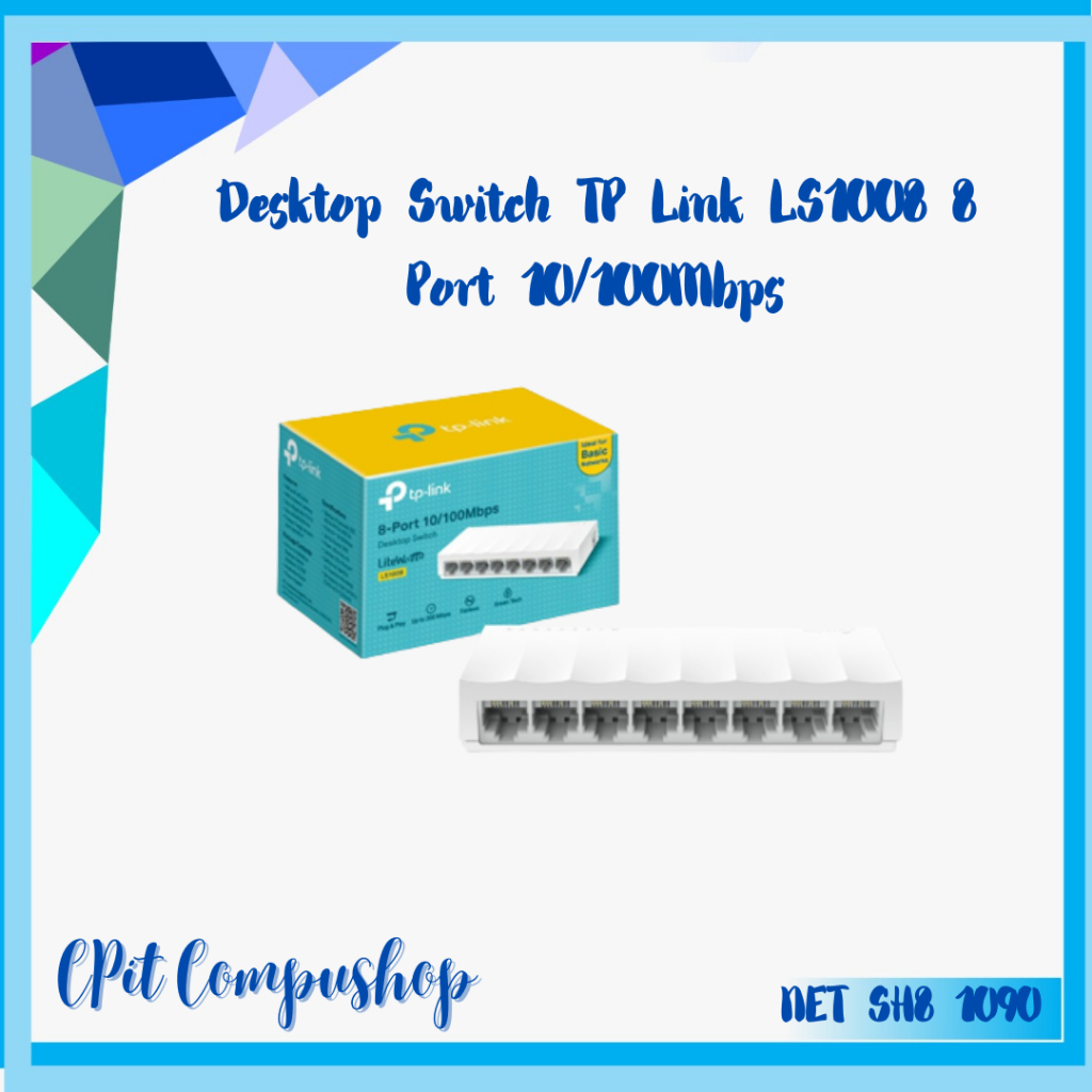 Switch Hub TP LINK 8 端口 LS1008 10/100Mbps 桌面交換機集線器 | 蝦皮購物
