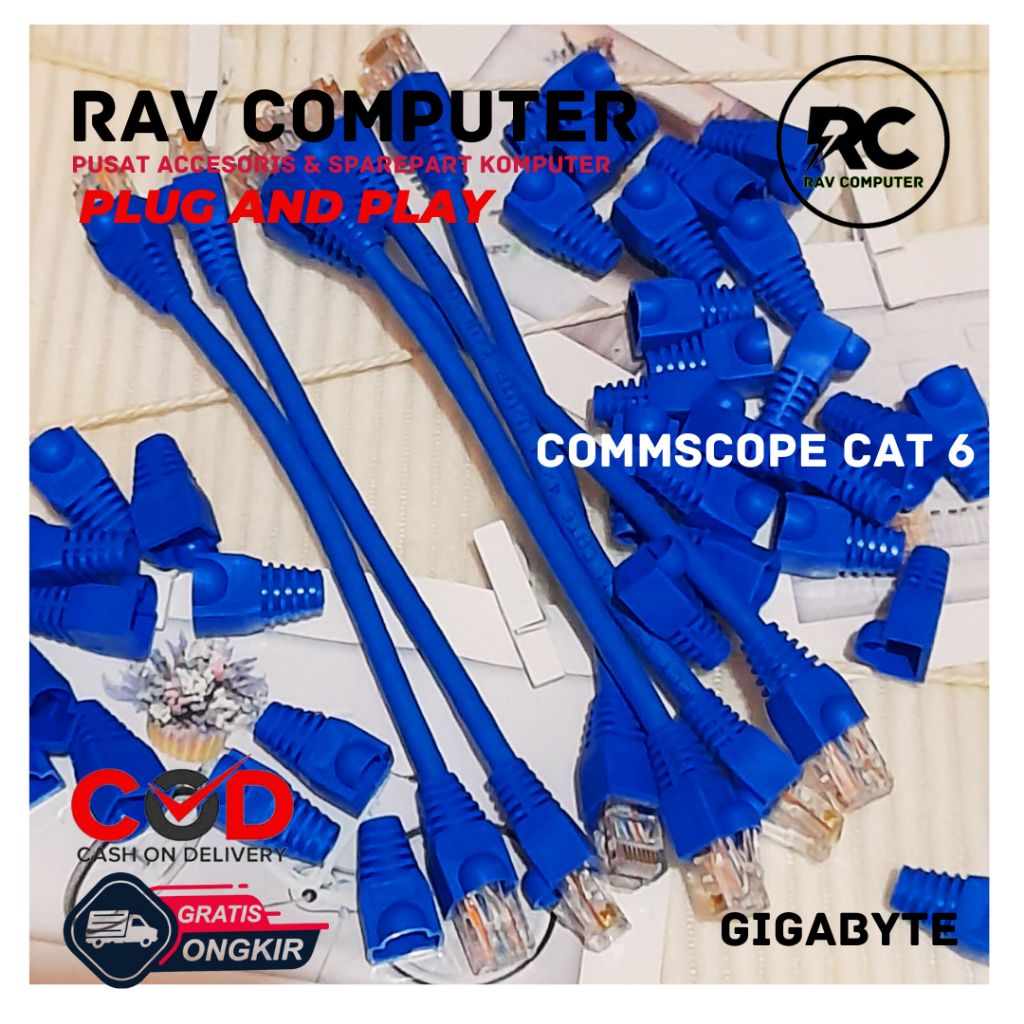 技嘉 COMMSCOPE CAT 6 SERVER LAN 電纜藍色技嘉手工 RAV 電腦 | 蝦皮購物