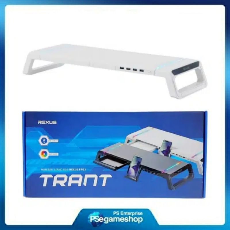 Rexus Trant 顯示器支架 RGB 白色 | 蝦皮購物