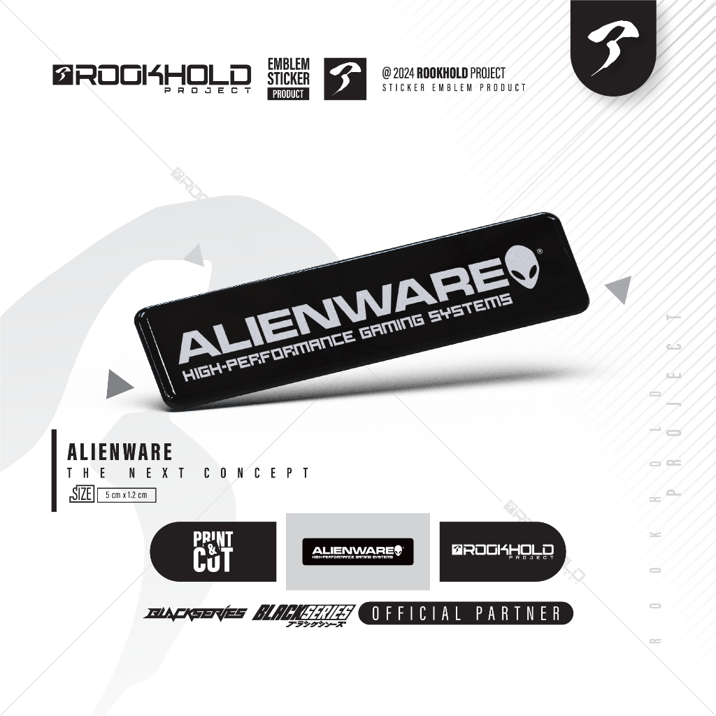 Alienware 會徽貼紙 Alienware 壓紋徽標 PC 貼紙 | 蝦皮購物
