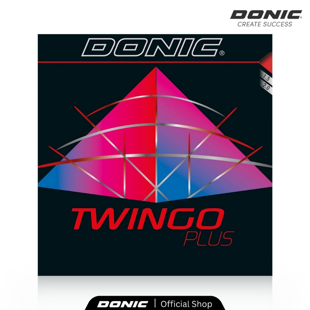 DONIC Twingo Più Gomma Da Tennistavolo - Allround 2,0 Mm, Colore Nero, Ideale Per Principianti E Competizione - 6