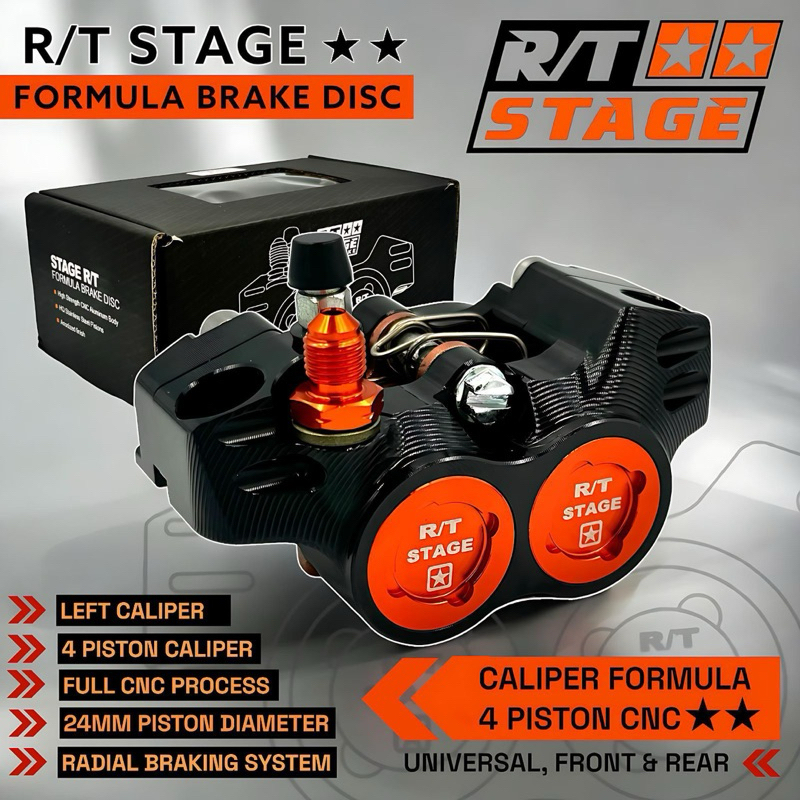 卡鉗 RT/STAGE Formula 4 活塞單塊左右通用 Nmax Pcx Aerox Vario Tojiro B | 蝦皮購物