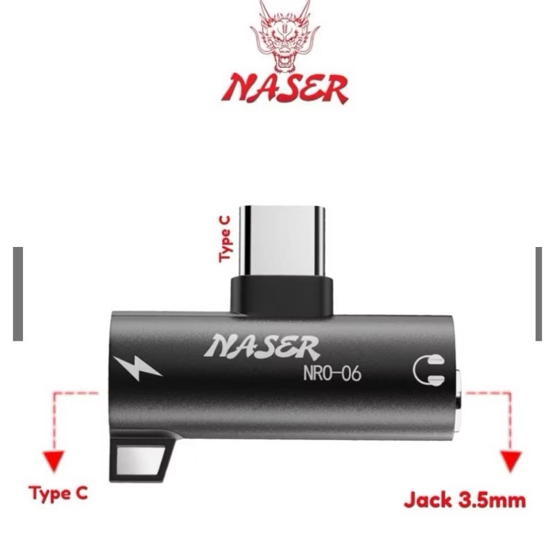 Naser OTG TYPE C 轉 3.5MM 音頻 NRO-06 OTG SPLITER 轉換器 2in1 Usb | 蝦皮購物