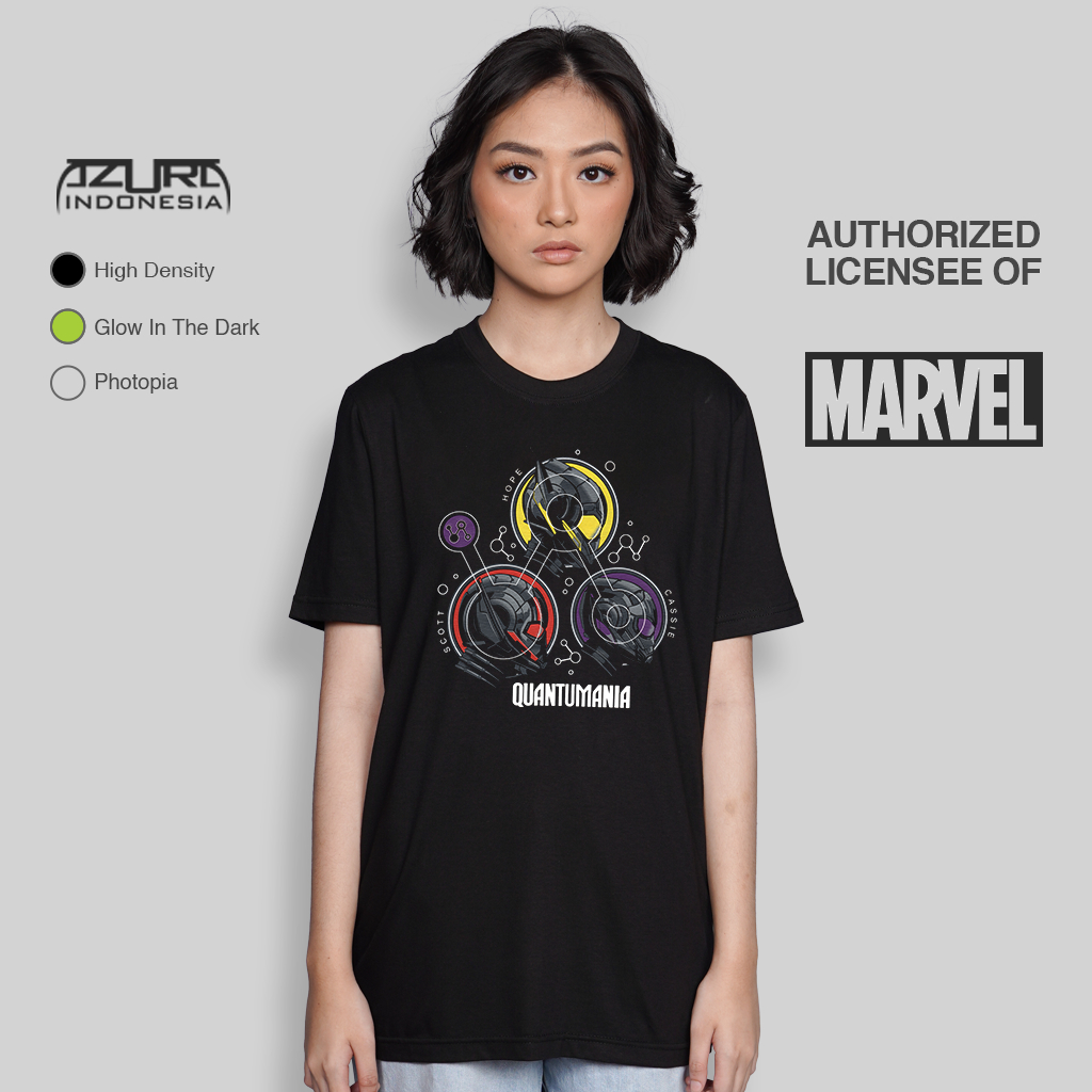 MARVEL Hitam Azura 印度尼西亞 T 恤漫威原創蟻人背景量子黑色 | 蝦皮購物