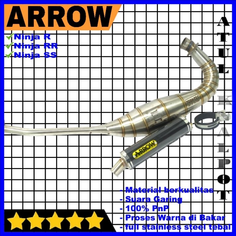 Ninja Arrow Exhaust 全不銹鋼忍者 r 忍者 rr 忍者 ss | 蝦皮購物