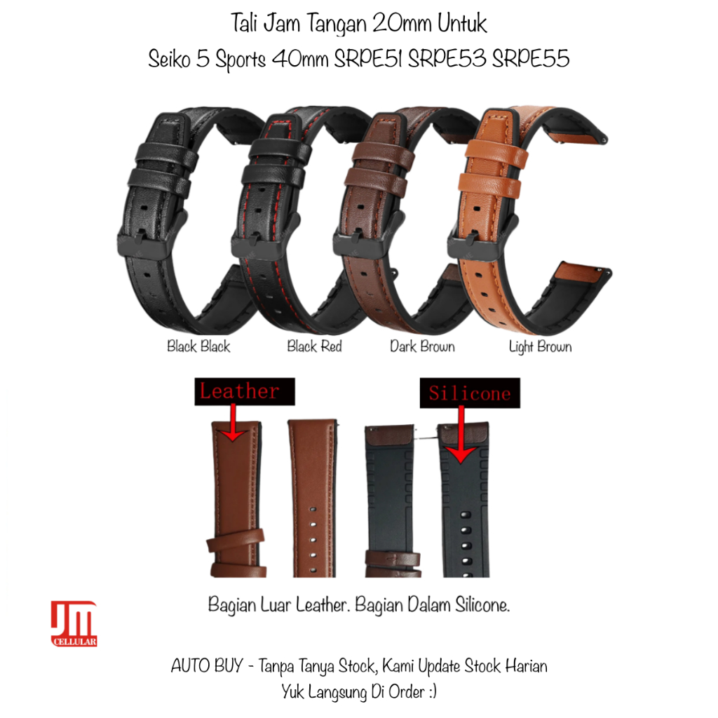 MiLTAT 20mm Super-O Boyer Watch Strap Compatible With Seiko 5 Sports 40mm SRPE51 SRPE53 SRPG35