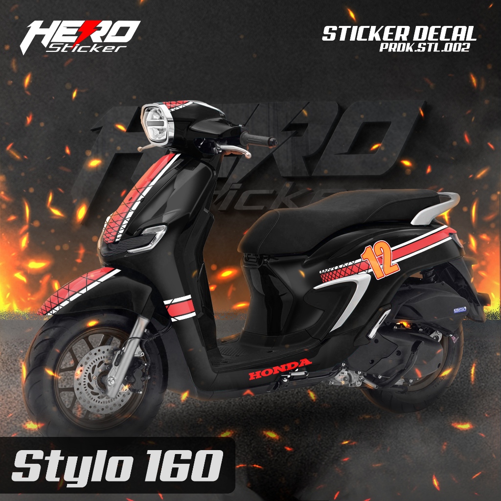 全新貼花貼紙 HONDA STYLO MOTIF RACING | 蝦皮購物