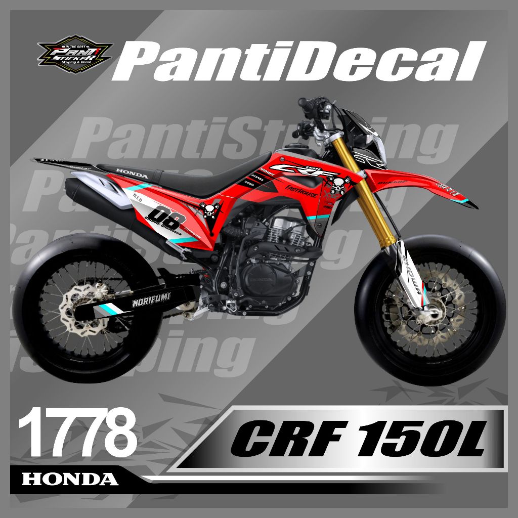 HONDA 貼花 CRF 150L CRF 150L SUPERMOTO 貼紙變化貼花摩托車本田 CRF RED | 蝦皮購物