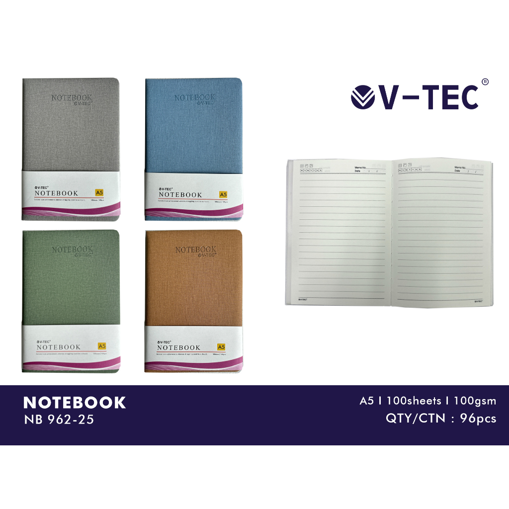 筆記本 VTEC NOTE BOOK V TEC A5 含 100 張 | 蝦皮購物