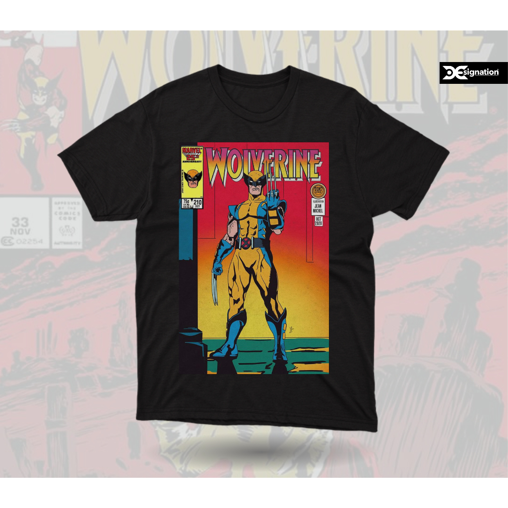 MARVEL Hitam 指定 T 恤 WOLVERINE X-MEN COMICS Premium TSHIRT XM | 蝦皮購物