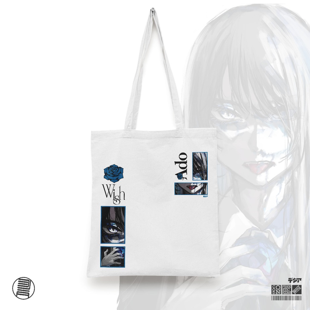 Totebag Ado World Tour 2024 Wish Uta One Piece 紅色音樂動漫漫畫帆布日本D 蝦皮購物