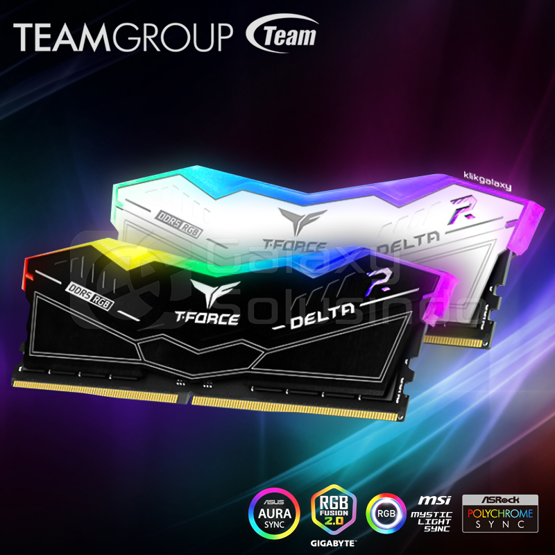 TEAM T-Force Delta RGB 16GB DDR5 套件 6000MHz 黑色白色內存 Ram | 蝦皮購物