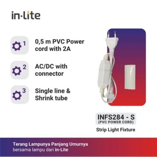 電源線收縮管插頭 LED FLEXI STRIP 220V 220volt INLITE INFS284-S | 蝦皮購物