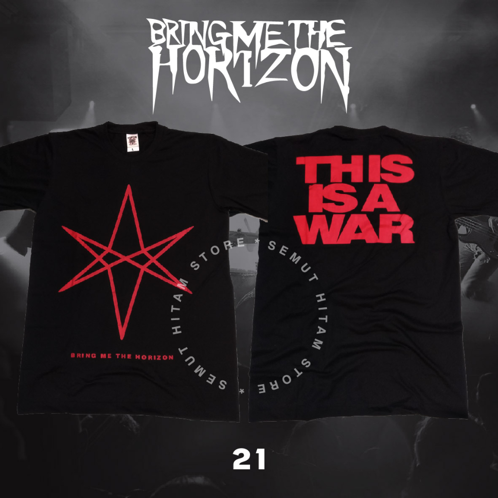 Kaos BMTH BRING ME THE HORIZON 這是一場戰爭建立搖滾金屬音樂樂隊 Prapatan Reb | 蝦皮購物