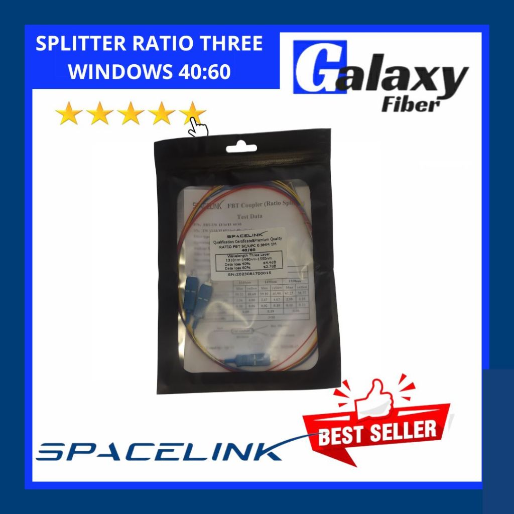 Spacelink 分路器 1:2 RATIO 三 WINDOWS 分路器 RATIO 40:60 顏色高品質 1 米長 | 蝦皮購物