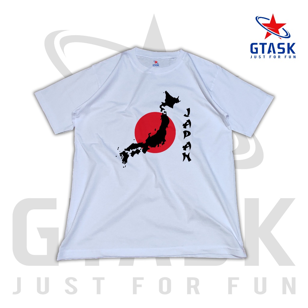 Kaos By Japan 國旗地圖 Baju T 恤發行成人紀念品國家材料棉精梳 GTask 舒適 | 蝦皮購物