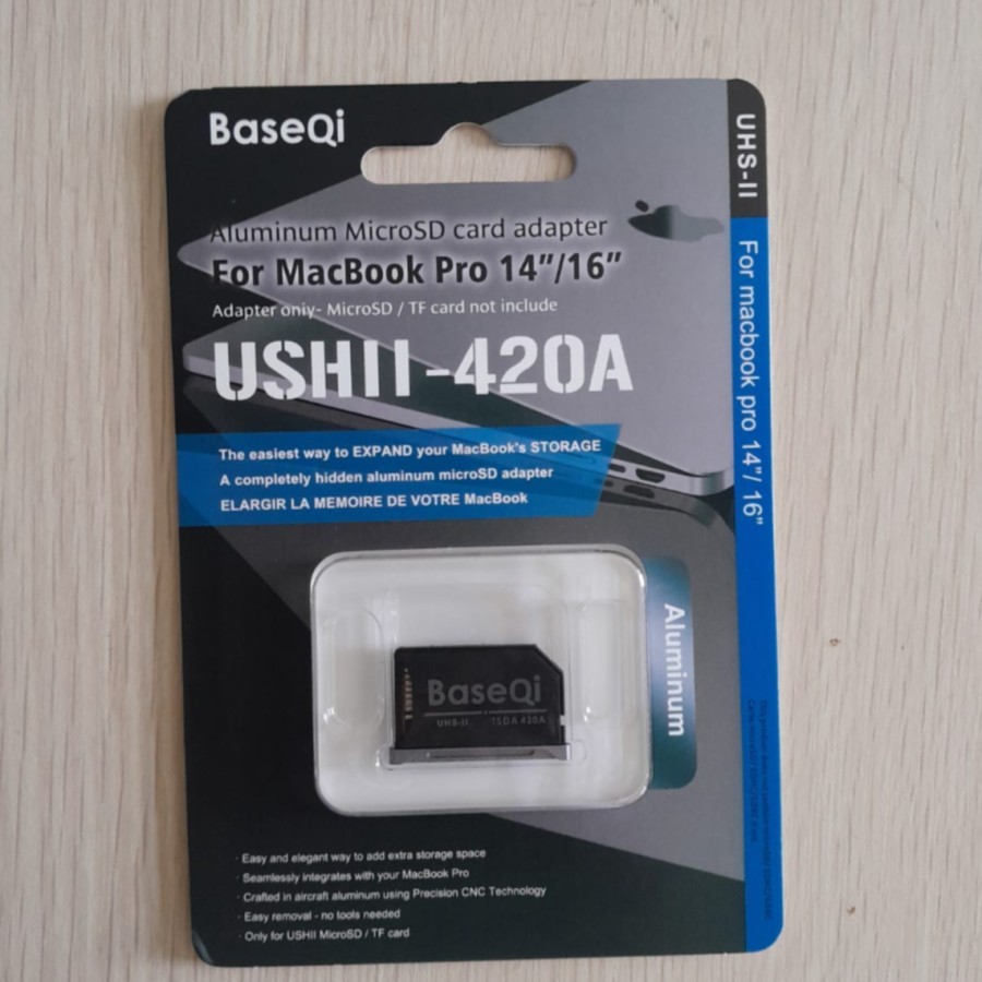 Baseqi 420A 鋁製 microSD 適配器,適用於 M1/M2/M3 MacBook Pro 14 16 | 蝦皮購物