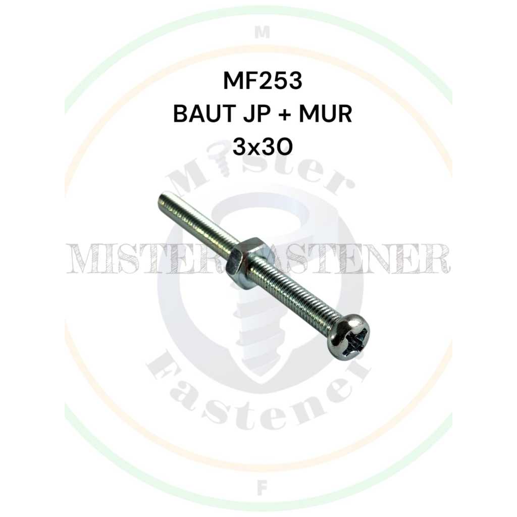 MESIN 50 Pcs JP M3x30 螺栓加螺母螺絲刀機螺釘 30mm 3x30 M3 晶體管機用螺栓 M3xM3 | 蝦皮購物