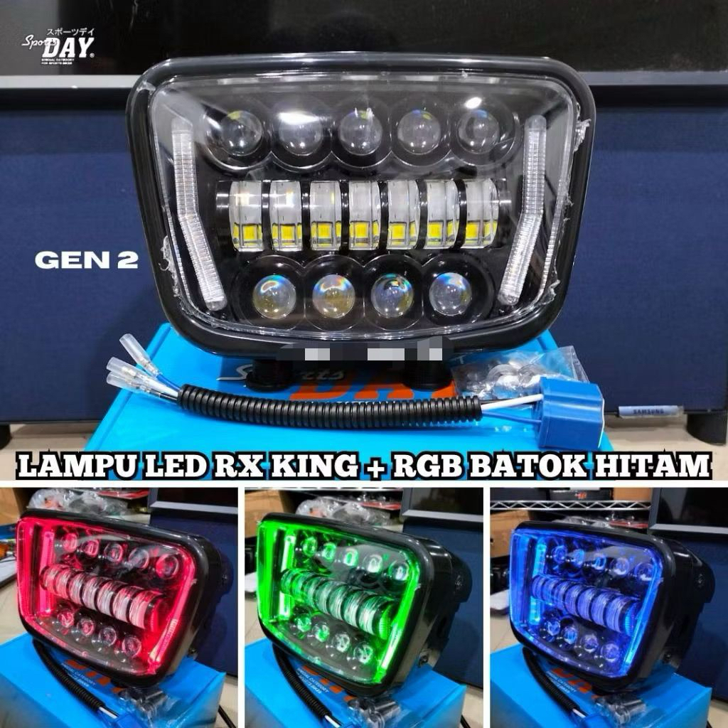 RX KING LED 頭燈 16 LED RGB 超亮 DMKR RXKING WIN BOX SET 運動日 BAT | 蝦皮購物