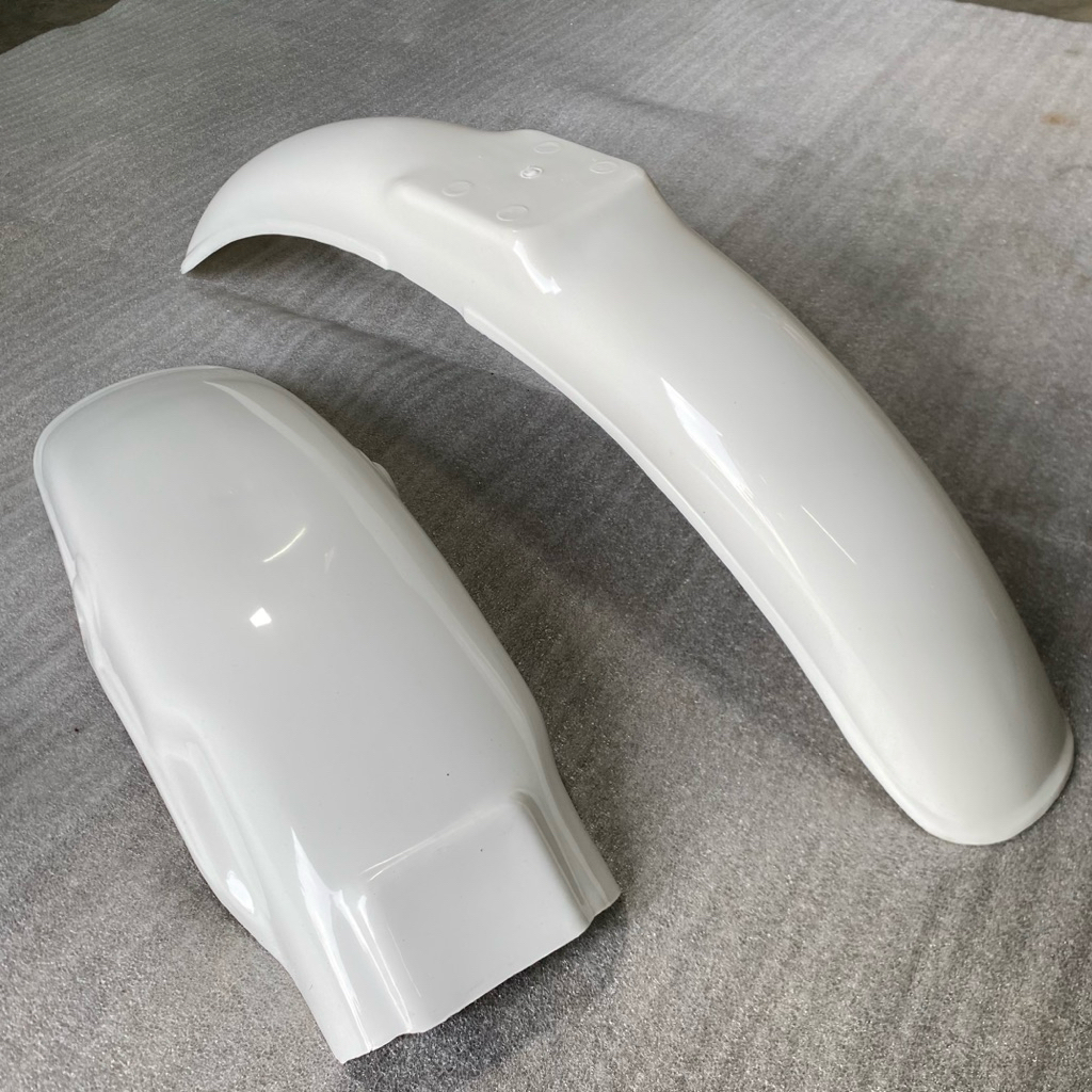 山葉 DT 100 白色前後擋泥板 YAMAHA DT100 MUDGER | 蝦皮購物