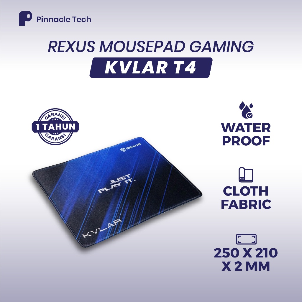 Rexus Kvlar T4 鼠標墊 12 X 21 X 0.2 厘米高級設計緊湊光滑表面和響應式 | 蝦皮購物