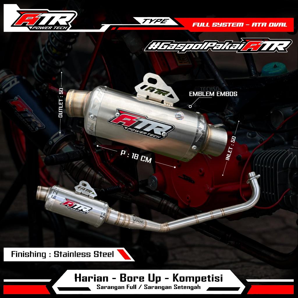ATR POWER TECH 的 ATR RACING 全系統排氣標準側模型類型 ATR-OVAL | 蝦皮購物