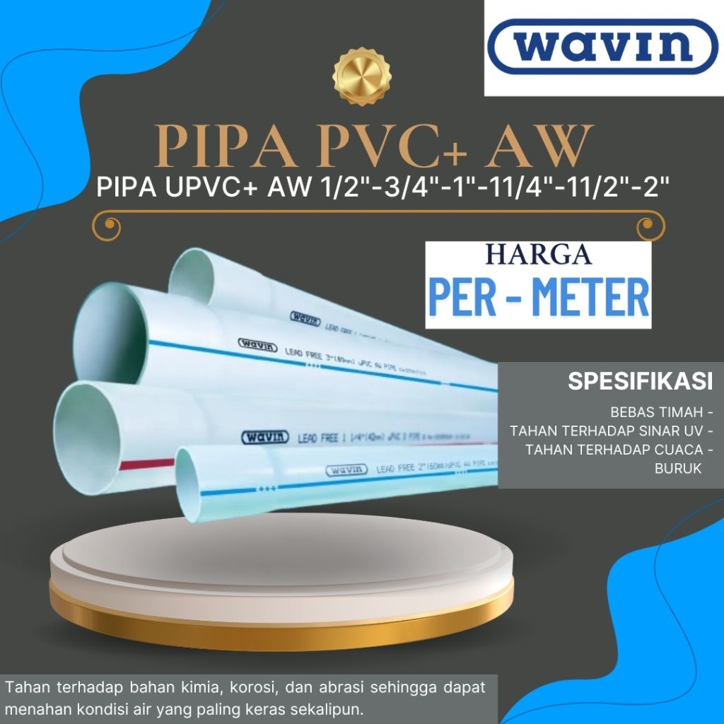 WAVIN PVC AW PRALON PIPE 儀表所有尺寸的水管 | 蝦皮購物