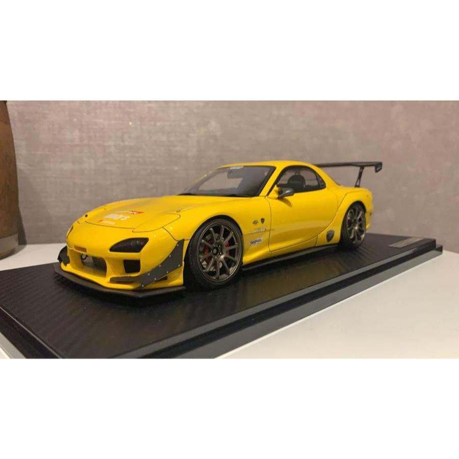 AUTOART 1/18 IGNIS 模型 MAZDA RX7 FD3S 黃色壓鑄微型非汽車 | 蝦皮購物