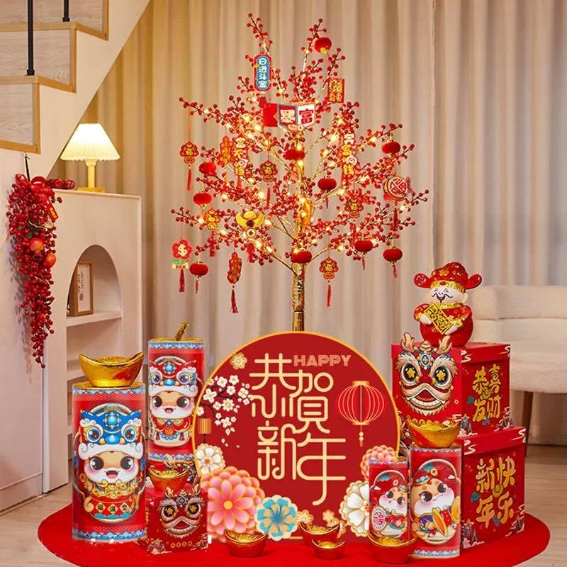 大型 LED 中國新年樹全套 CNY 配件飾品/中國新年樹 LED | 蝦皮購物