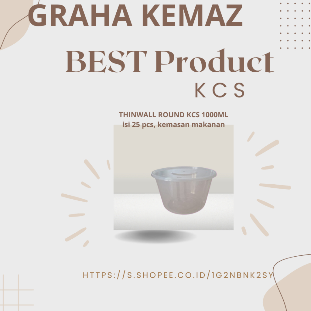Thinwall ROUND KCS 1000ML 含 25 個食品包裝 | 蝦皮購物